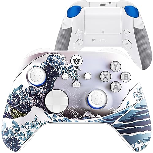 Image of HEXGAMING ADVANCE Wireless Controller for Xbox Series X & S, for Xbox One, and for Windows 7 /8 /10-4 Remappable Back Buttons - Triggers Stop - Interchangeable Thumbsticks - Waves