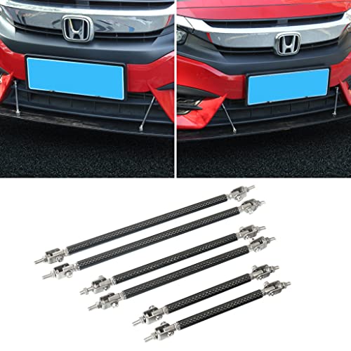 Prettyia Kit de barra de suporte de amarração ajustável para para-choque dianteiro do carro, 6 peças