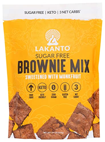 Lakanto Brownie Mix, Sugar Free, Keto Friendly, 9.71 Ounce (Pack Of 8)