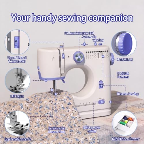 Image of Stoigeld Portable Sewing Machine for Beginners 2026 New SM-725 pro+