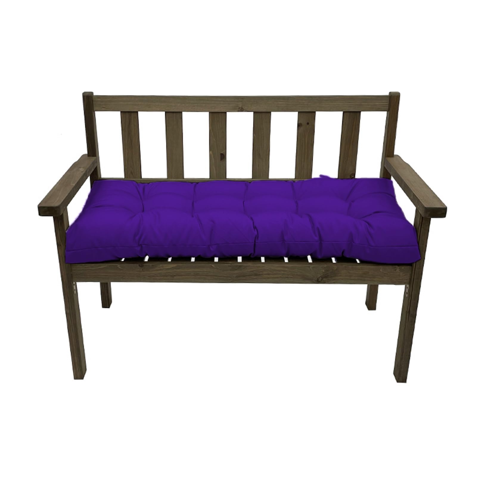 Sofá biplaza capitoné impermeable para interiores y exteriores, almohadillas de repuesto para sofá de mimbre de 51 x 16 pulgadas con lazos para mayor comodidad y estilo