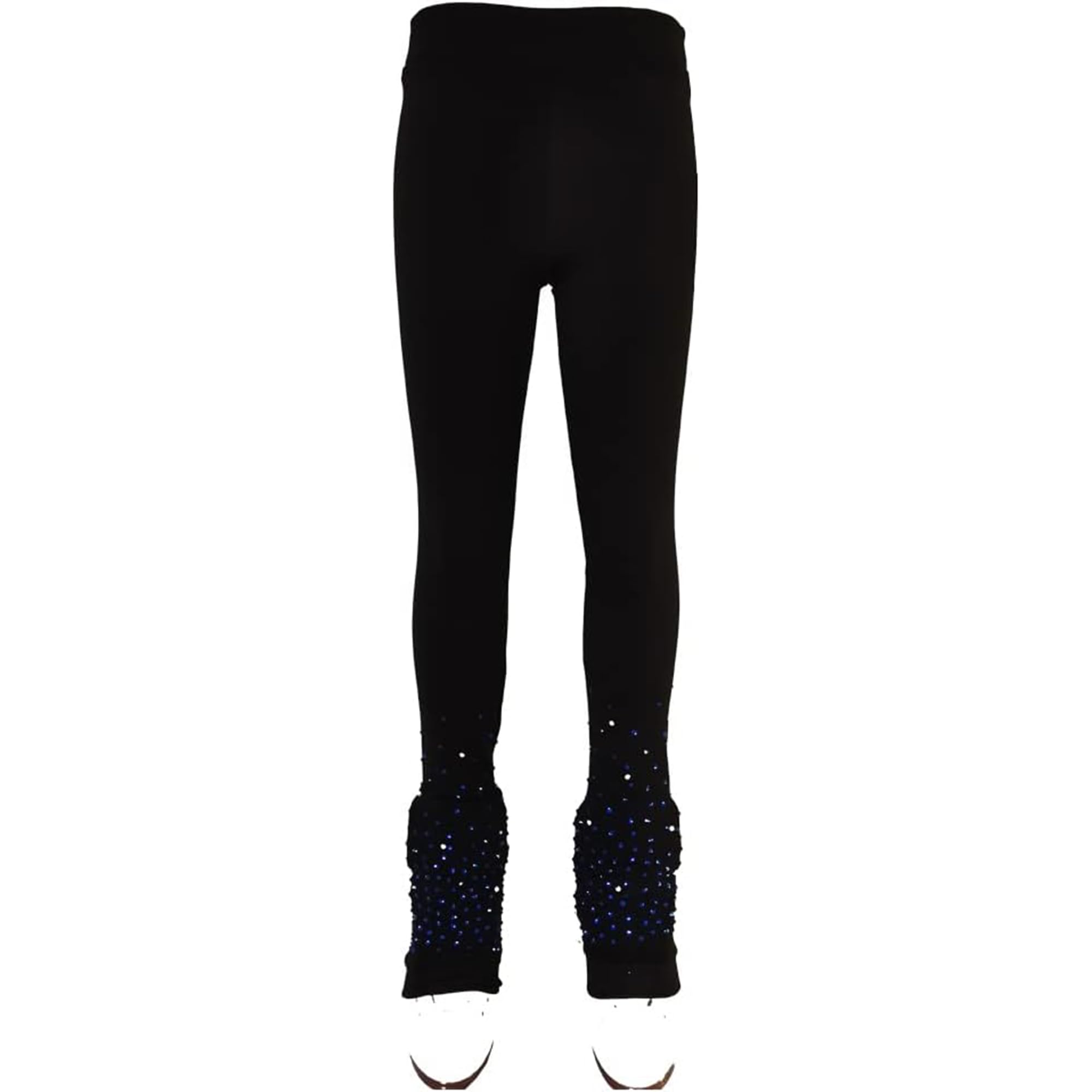 LIUHUO Eiskunstlaufhose Trainingsleggings Fleece glänzend Diamanten Mädchen
