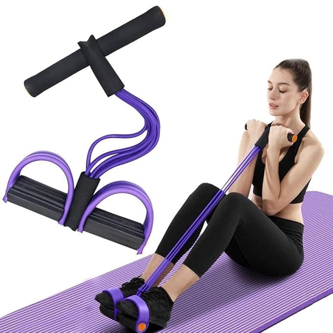 Tummy Trimmer Abs Workout Equipment exercise equipment for home weight loss machine Stomach Exercise Leg Exercise Belly Fat Burner for Men and Women Pull Reducer (Multi Colour)-image-36