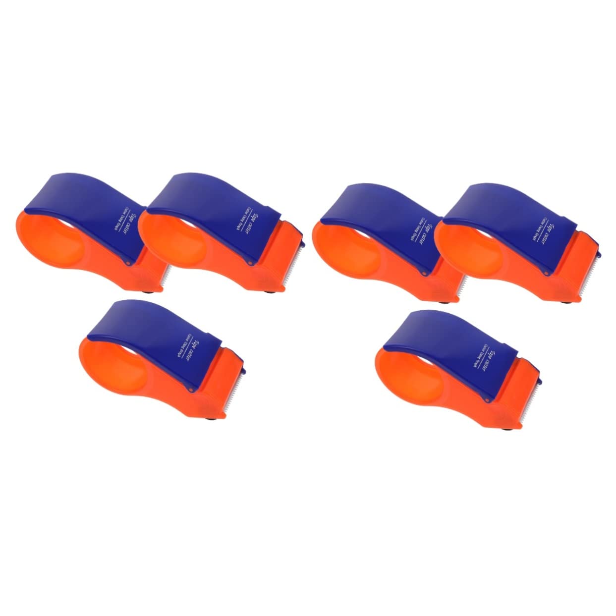 jojofuny 2 Set Dispenser Nastro Adesivo Manuale Con Taglierina Antiscivolo Per Imballaggi Ufficio E Casa E Riutilizzabile 3 Pezzi * 2