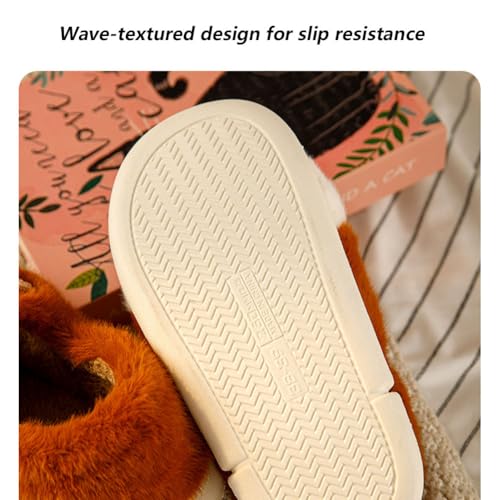 Cat Paw Slippers, Slip-On Warm Cozy 3d Cat Paw Slippers for Women, Cartoon Fluffy animal Slipper, Washable House Slipper with Anti-Slip EVA Sole4