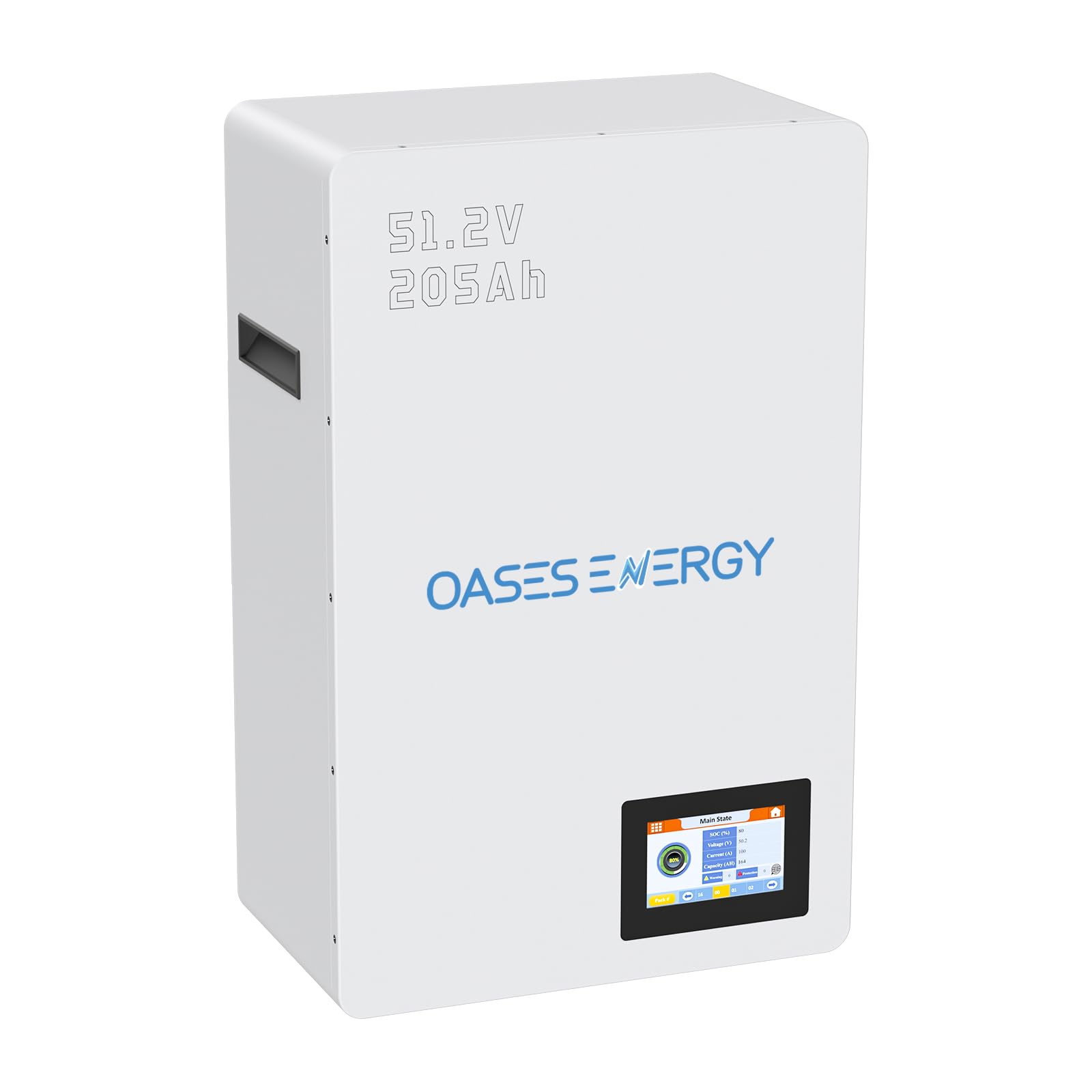 Batería de Litio LiFePO4 de 48V 200 Ah (205 Ah) integrada de 200 A BMS con Monitor LCD, Bluetooth/WLAN, batería de Litio de 10KWH para Sistemas fotovoltaicos, Sistemas solares