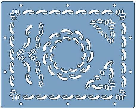 FISKARS SHAPEBOSS EMBOSSING STENCIL SET - CIRCLE-SWIRL