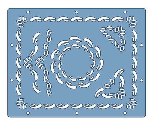 FISKARS SHAPEBOSS EMBOSSING STENCIL SET - CIRCLE-SWIRL