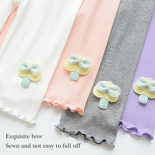 4pcs Knee Length Capri Leggings for Girls & Toddlers 3/4 Girls' Cropped Leggings3