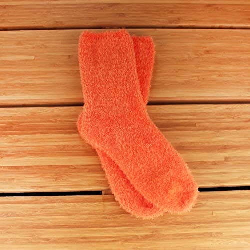 BambooMN Women's Fuzzy Soft Colored Socks2