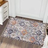 Lahome Moroccan Trellis Area Rug, 2x3 Entry Rug Non-Slip Washable Indoor Door Mat, Small Persian Ori