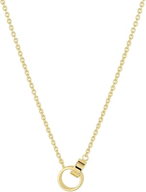 gorjana - Rose Interlocking Necklace 16"-18" - 18k Gold Plated Brass - Adjustable Length - Daily Elegance - Versatile Layering - Highly Rated Quality