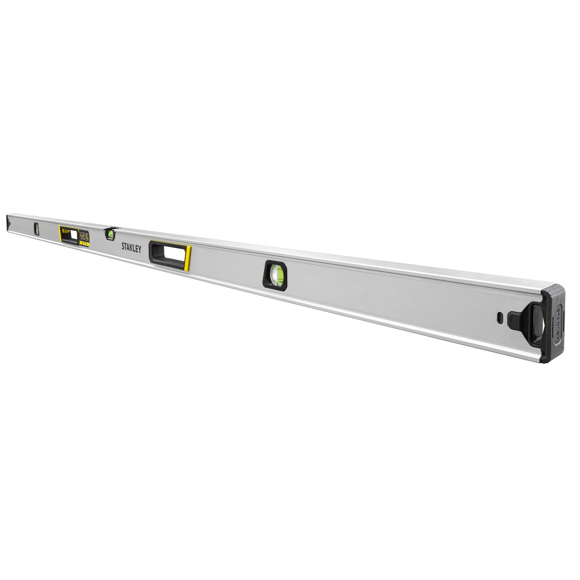 STANLEY FATMAX XTREME Hohlprofil-Wasserwaage (Länge: 180 cm, aus Aluminium, mit vergrößerten Block-Libellen, durchgängige Messkannte, stoßgedämpfte Gummi-Endkappen) FMHT43678-1