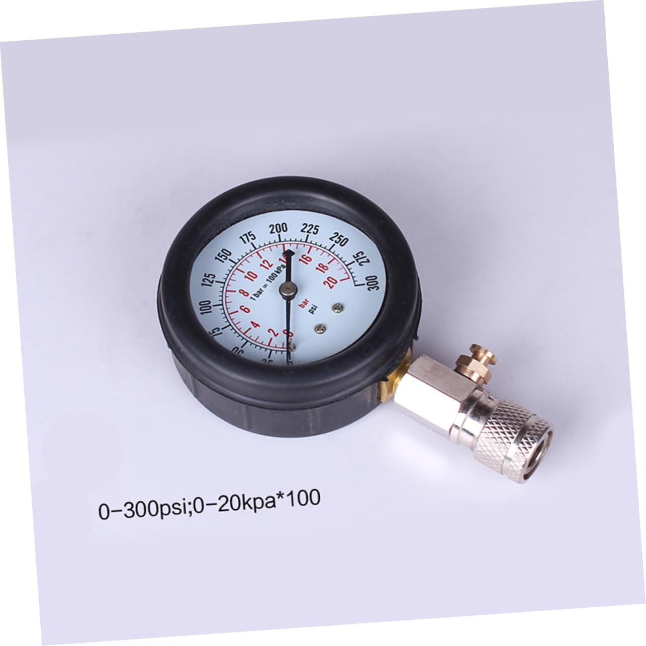 WOFASHPURET Cylinder Pressure Gauge 0-300psi Leak Detector Automotive Set Car Motorcycle Compression Testing Tool