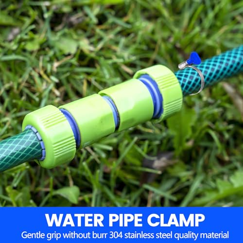 25 Stück Edelstahl Schlauchschellen Set, 10-70mm Schlauchklemmen Sortiment, Rohrschellen Einstellbare Schraubschellen Set, Rohrklemme mit Flügelmutter, Metallschellen für Rohr Haus Gas Poolschlauch