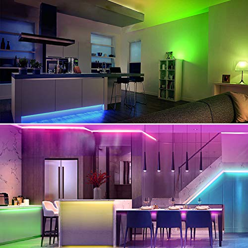Tira de luces LED multicolor 10m con control remoto miniatura 4