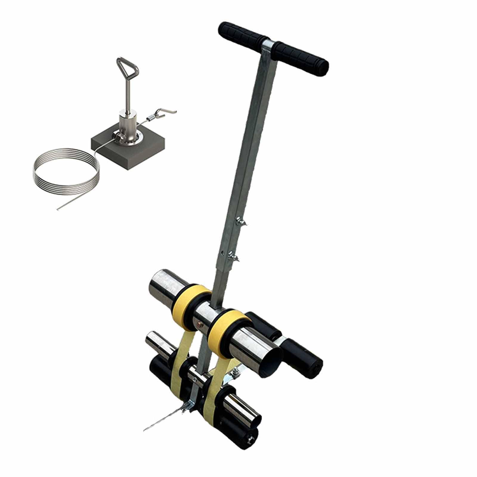 Fcttcd Court Tape Marking Machine, Floor Tape Applicator, Adjustable Line Striping Tool with Height and Spacing Control for Basketball Courts, Pickleball, Driveway, Asphalt, Concrete Surfaces