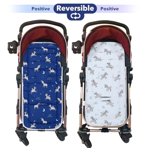 Baby Sitzauflage für Kinderwagen,Baby Sitzeinlage aus 100% Baumwolle Weiche und Reversible Autositz Kinderwagenauflage für Babyschale Buggy