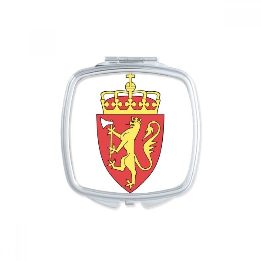 Miroir de maquillage compact portable Norvège double face pour retouches de précision