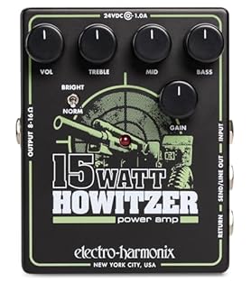 15 watts of power, but small enough to fit on a pedalboard or pack in a gig bag A full set of sound-shaping controls: Volume, Gain, Bass, Mid and Treble Bright/Norm switch: choose between a subtle top boost with more presence or a slightly darker top...