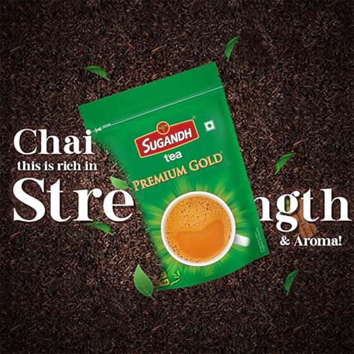 Image of Sugandh Premium Tea | 2KG | Pack of 2 | CTC Processing | Strong and Rich in Taste | Aromatic Flavor | 100% Natural Ingredients | A Perfect Premium Cup of Tea for Chai Lover