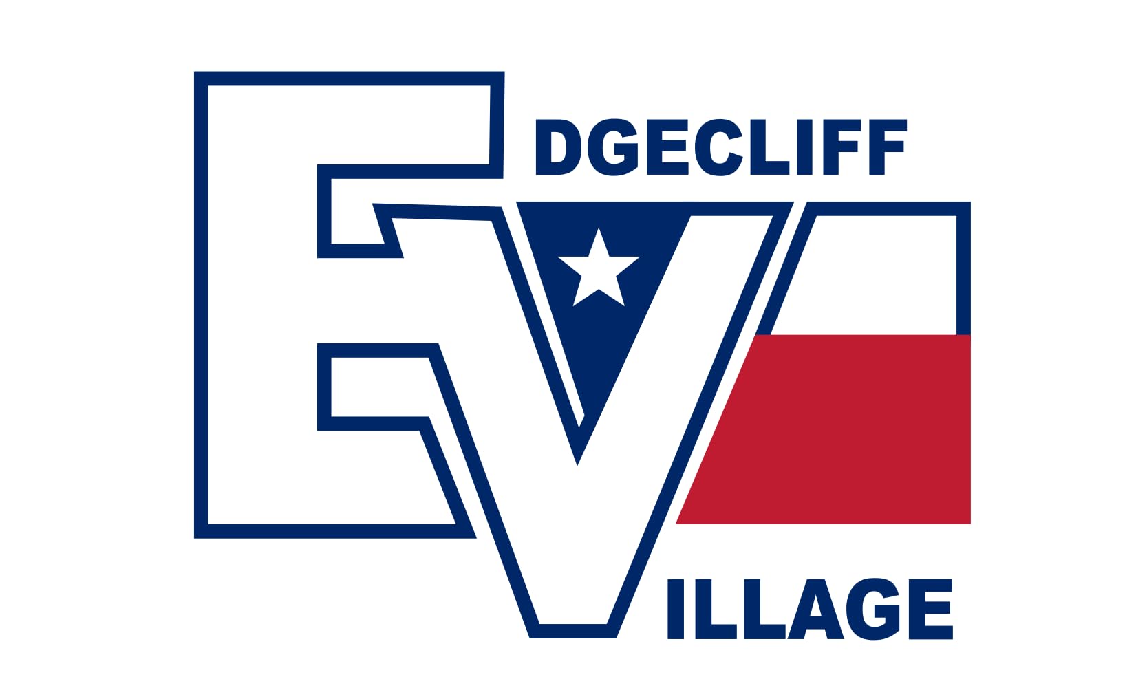 Drapeau d'Edgecliff Village Texas pour pavoiser votre jardin