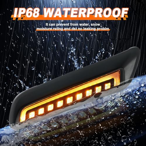 Luces LED para ventilación del capó delantero Dodge RAM 1500 2010-2022 miniatura 3