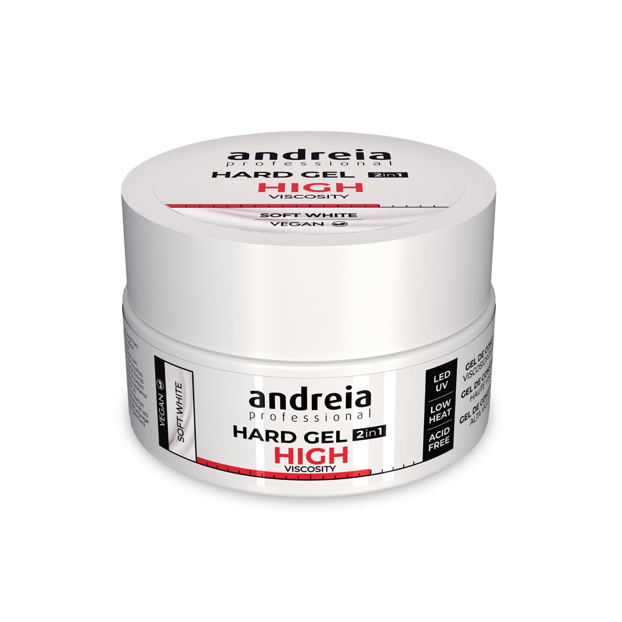Gel construction Andreia blanc clair 44g pour une manucure premium durable - 5
