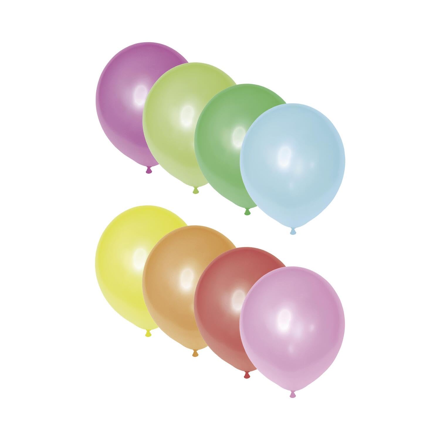 600x Luftballons Bunt Ø18cm - Mehrere Gemischt - Naturkautschuklatex - Luft- und Heliumfüllung Möglich