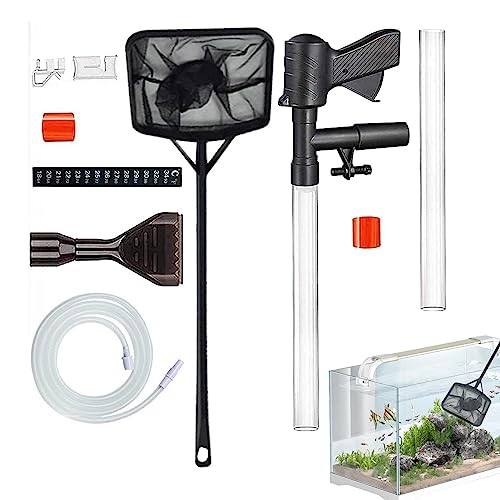 Youding Limpiador de grava para acuario, juego de cambiador de agua para peceras, juego de herramientas de limpieza automática de peceras, juego de aspiradora de grava para suciedad, kit de bomba de