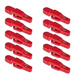 FUNORNAM 10pcs Heavy Tension Snap Release Clips for Kites Planer Board Downrigger Trolling Fishing (Red)