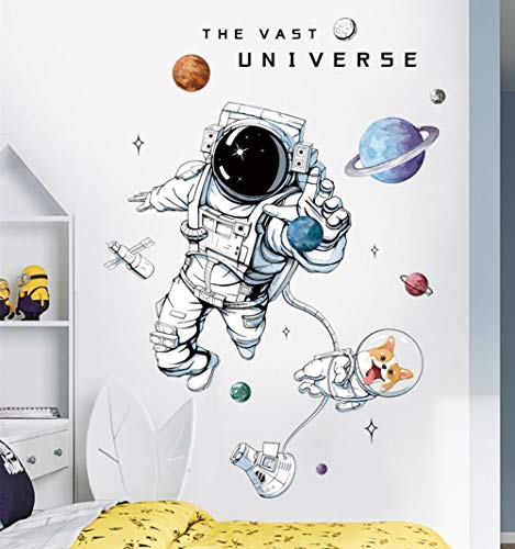 Vinilo decorativo astronauta para pared tamaño grande miniatura 1