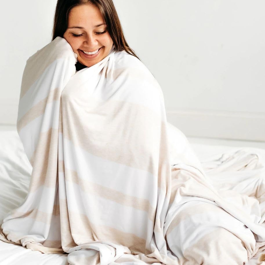 Image of Little Sleepies Cloud Blanket, 65 inch x 85 inch, Oversized, Oatmeal Heather