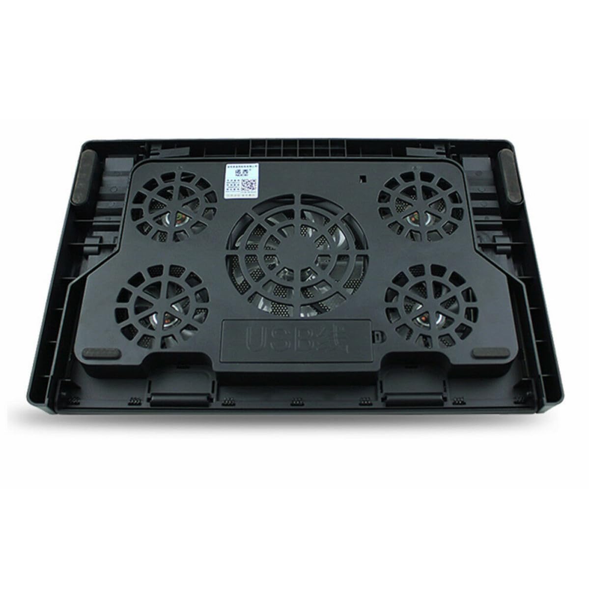 Base de Refrigeración USB 5 Ventiladores para Portátil | Ajustable en Múltiples Ángulos, Antideslizante, Color Negro, Hub Dual Usb, Cable USB 0, 5m Decoracion Verano