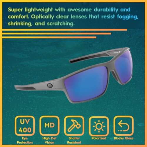 Image of Flying Fisherman Mojarra Polarized Sunglasses with 100% UVA & UVB Protection for Fishing, Biking