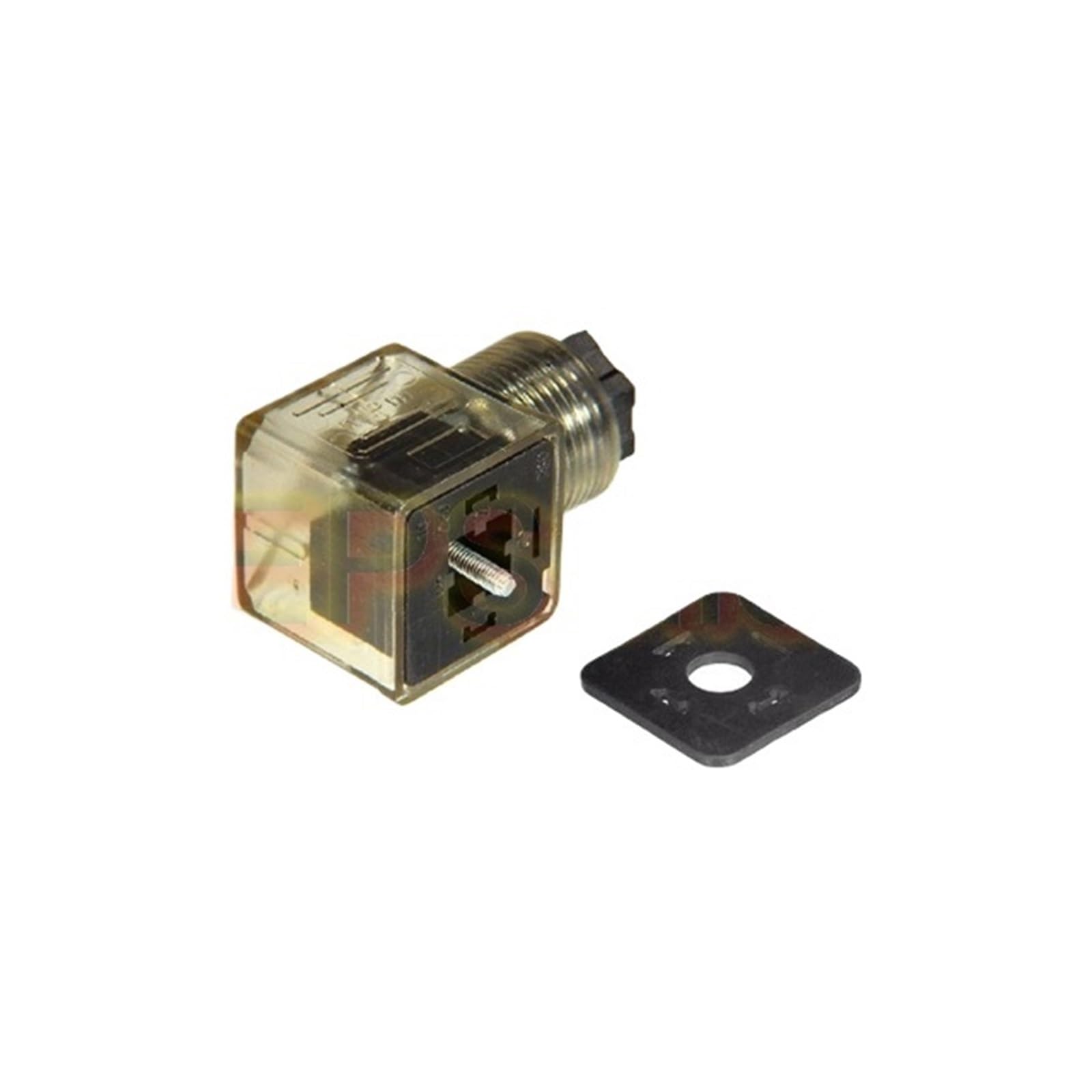Prise électrique pour solénoïde DIN 43650-A boîtier transparent LED blanche