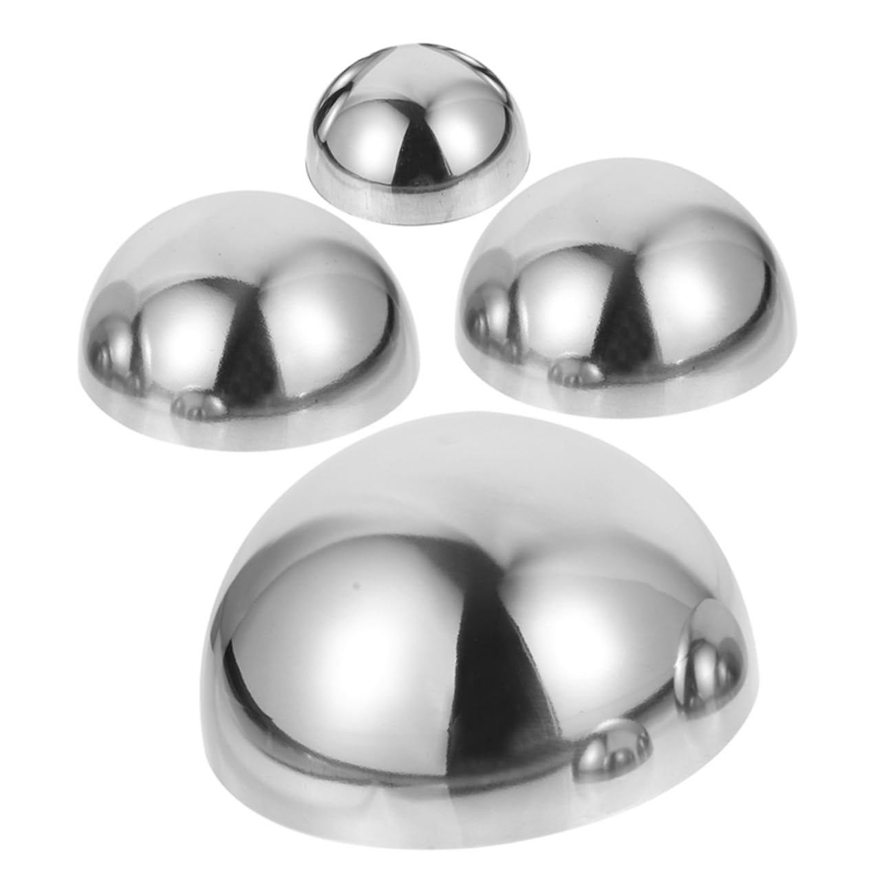 BEBEMOKO 4pcs Garden Reflective Balls Stainless Steel Mirror Gazing Globes for Outdoor Decoration for Lawn Parks and Stores Eye-catching Garden Sphere