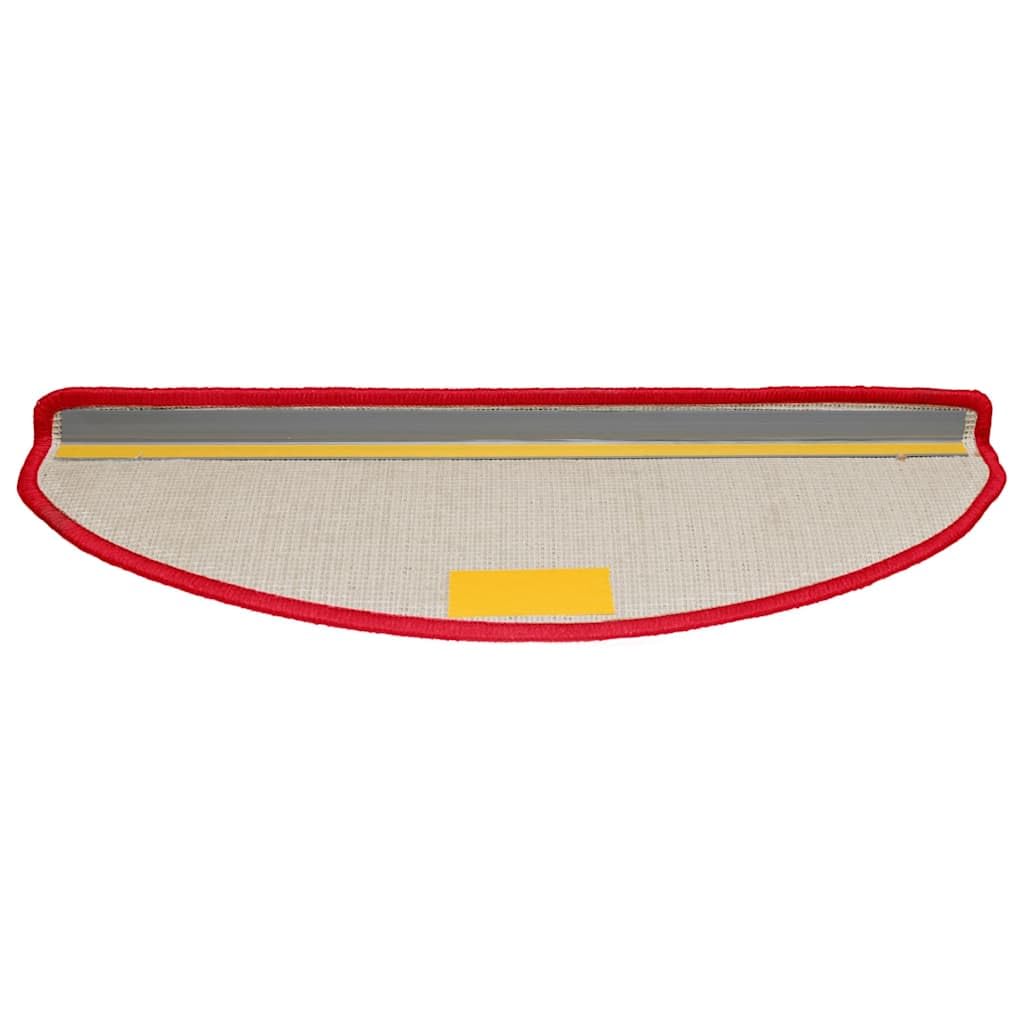 Mata schodowa 10 sztuk 65 x 21 x 4 cm czerwona