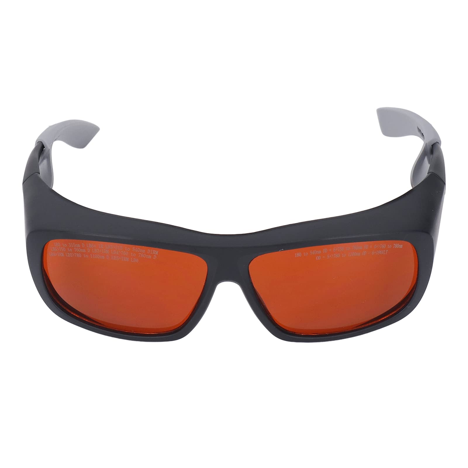 lyrlody Laserbrille, PC-Blendschutzbrille, 180 Bis 540 Nm und 750 Bis 1100 Nm Schutz, Schnelle Lichtreaktion, Kratzfeste Oberfläche, für Glasfaserprojekte und Profis