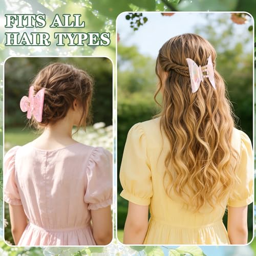 8 Piezas Grandes Pinzas Acrílicas para Cabello miniatura 5