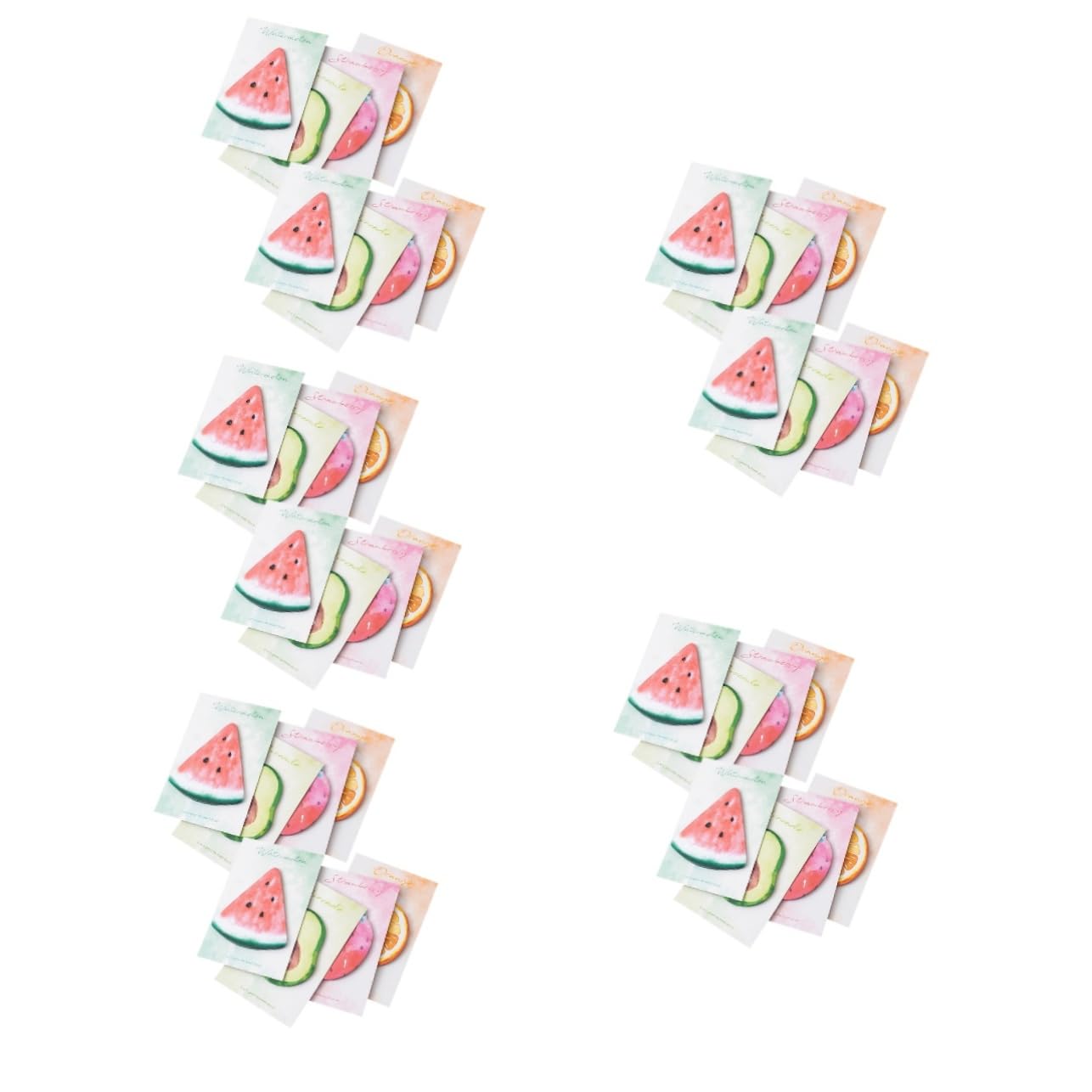 OSALADI 5 Pezzi 8 Note adesive a forma di frutta pastiglie divertente colorato adesivi per libri blocchi note autoadesivi Adesivi della nota scolastica Pad di memo compatti Carta