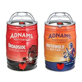 Buy Adnams Mini Keg Pair – Broadside 4.7% & Southwold 3.7% Premium Bitters, 2 x 5L Filling 8 Pints Each – Adnams