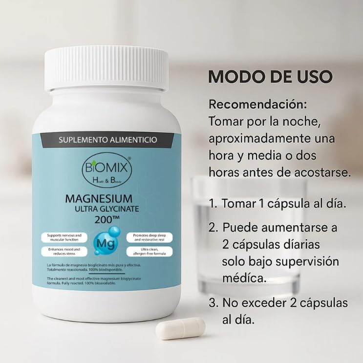 Magnesium Ultra Glycinate 200mg Fully Reacted Bisglycinate DRcaps Delayed Release, Zero Fillers, Deep Sleep, Stress Relief, Muscle, 90 Days, 90 Capsules - Highly Bioavailable, Gentle on Stomach
