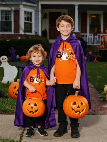 Little Hand Baby Boys Glow in The Dark Tractor T-Shirt Kids Halloween Boo Shirts Pumpkin Tee Monster Truck Top 2-8 Years2