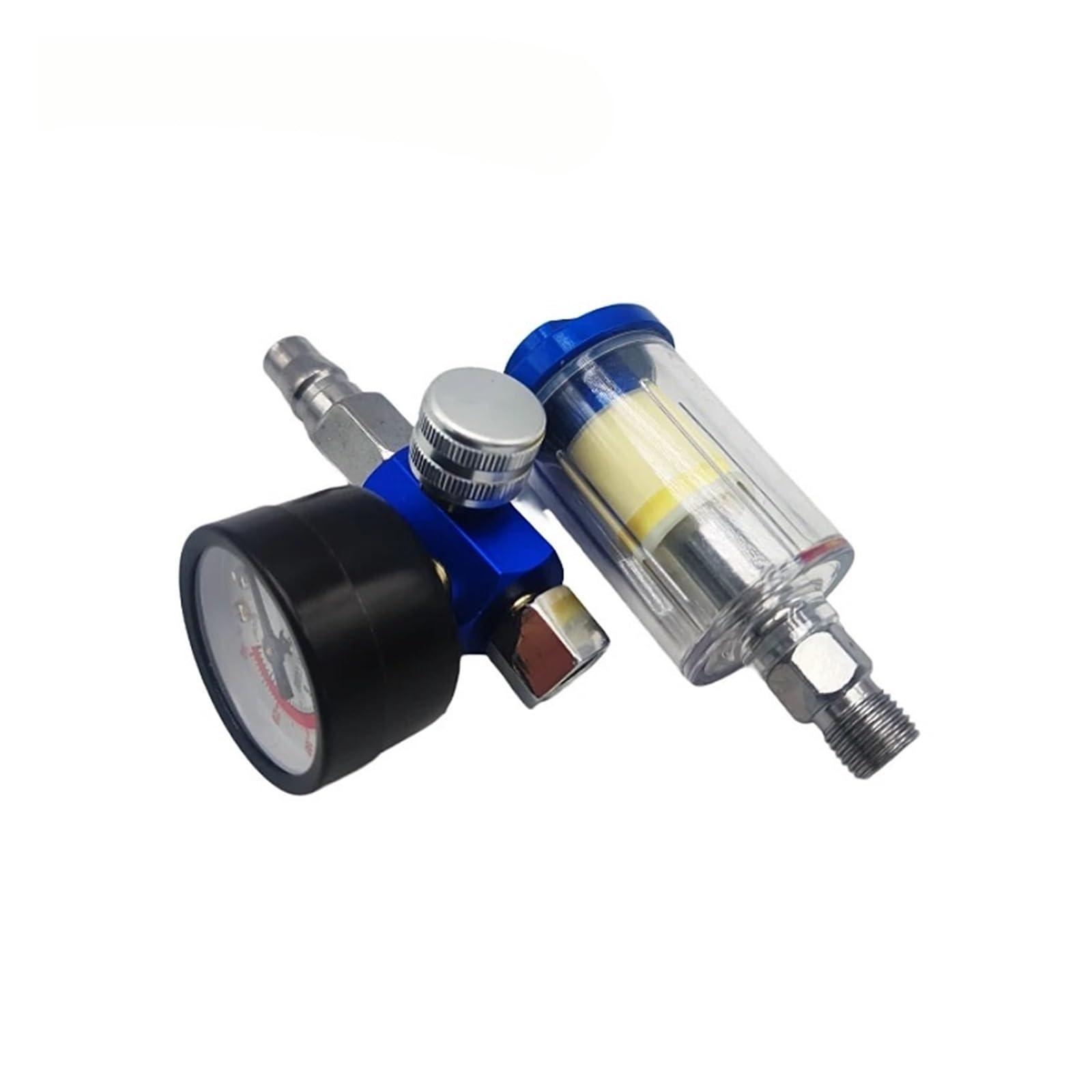 Separatore Filtro Olio Acqua in Linea Separatore manometro regolatore Aria Pistola a spruzzo con Adattatore for Strumento Pneumatico Pistola a spruzzo(Y-30 W J1p Kit)