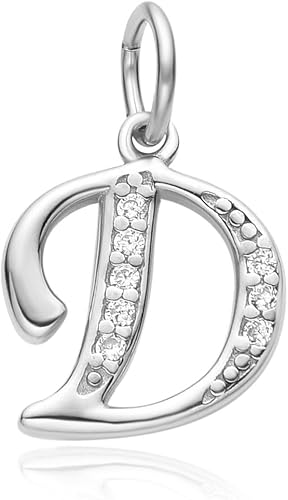 Adabele 2 colgantes de plata de ley autĂ©ntica con letra D y circonita cĂşbica, con nombre y inicial, para mujeres y hombres, joyerĂa SSP-C4 Adabele 2 colgantes de plata de ley autĂ©ntica con letra D y circonita cĂşbica, con nombre y inicial, para mujeres y hombres, joyerĂa SSP-C4