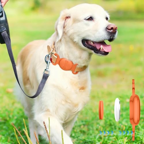 Image of Tobfit Case for Dog Cat Collar, Waterproof Apple Air Tag Protective Holder GPS Tracking Finder for Pet, Silicone Case for Dog Collar Cat Loop Holder Pet Accessories,1 Pack