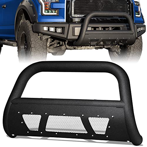 Stehlen 642167818137 3" Studded Mesh Series Bull Bar - Textured Black For 2007-2018 Chevy Silverado Gmc Sierra / 2007-2020 Suburban Avalanche Tahoe Yukon 1500/2007-2014 Cadillac Escalade Esv Ext #TOP22