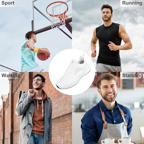 Image of Breathable Running Shoes for Men, Non Slip Mens Walking Shoes, Lightweight Comfort Fashion Casual Sneakers for Men Work, Gym, Jogging, Athletic and Sports