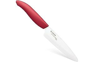Kyocera Advanced Revolution Series 4.5" Ceramic Utility Knife, Razor-Sharp Cutting, Ergonomic Grip
